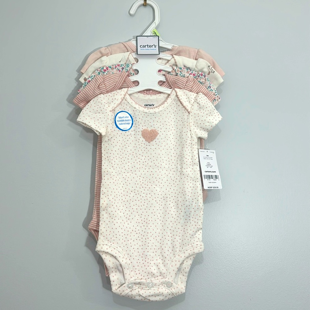 Carter’s 5 pack of girl body suits